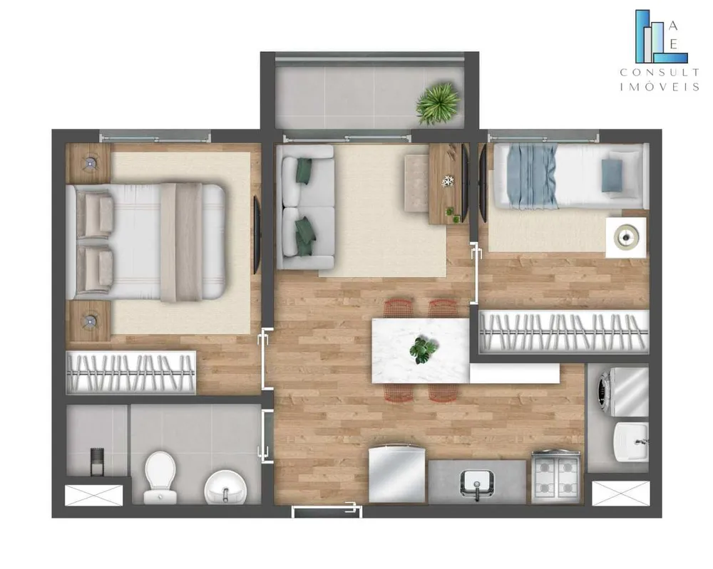 Apartamento, 2 quartos, 37 m² - Foto 1