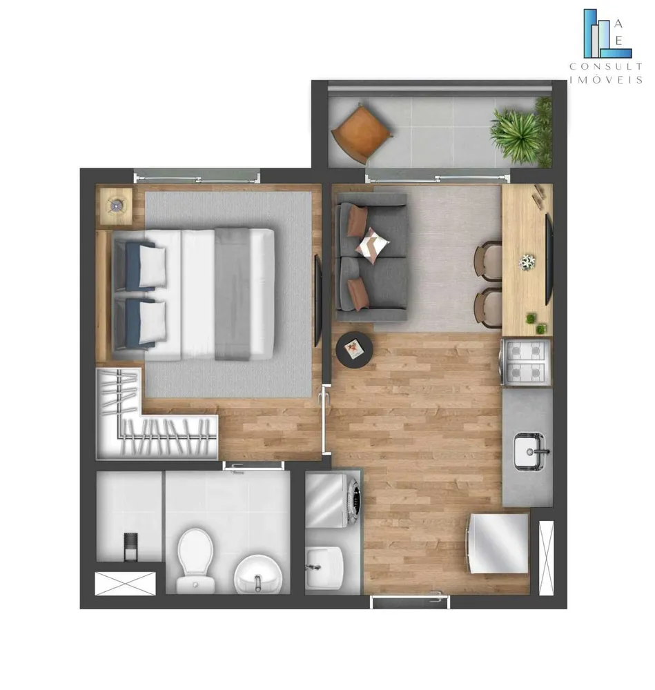 Apartamento, 1 quarto, 27 m² - Foto 14