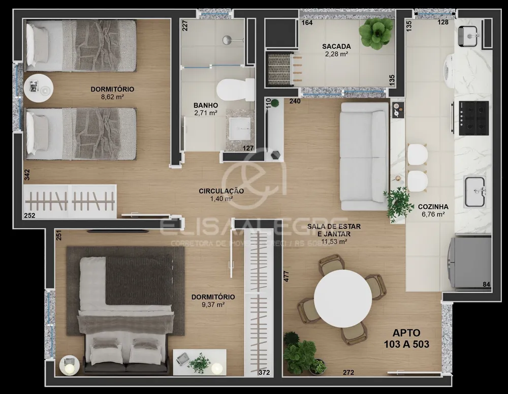 Apartamento, 2 quartos, 50 m² - Foto 7