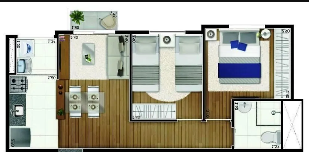 Apartamento, 2 quartos, 42 m² - Foto 4
