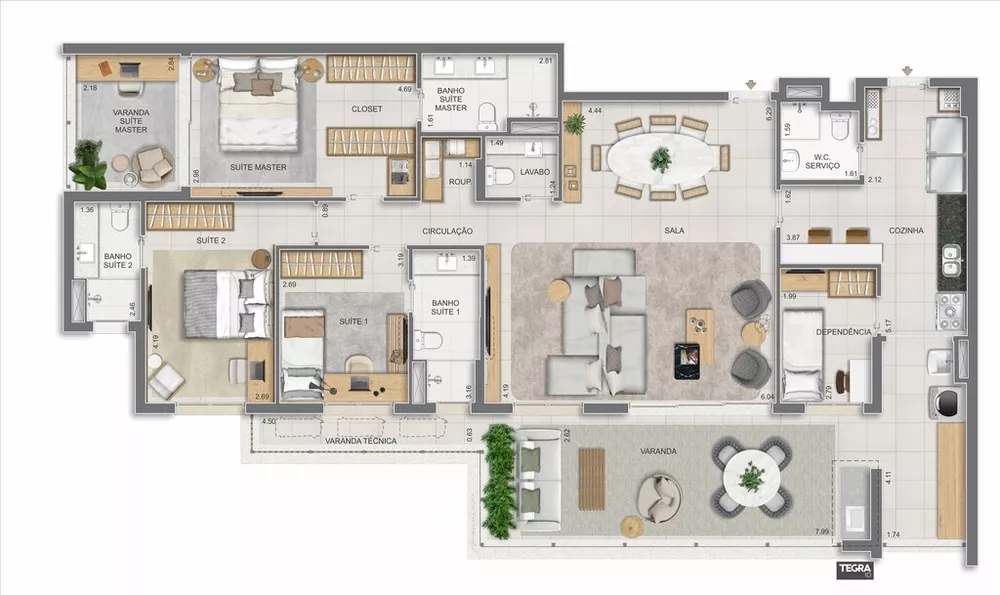 Apartamento, 3 quartos, 225 m² - Foto 2