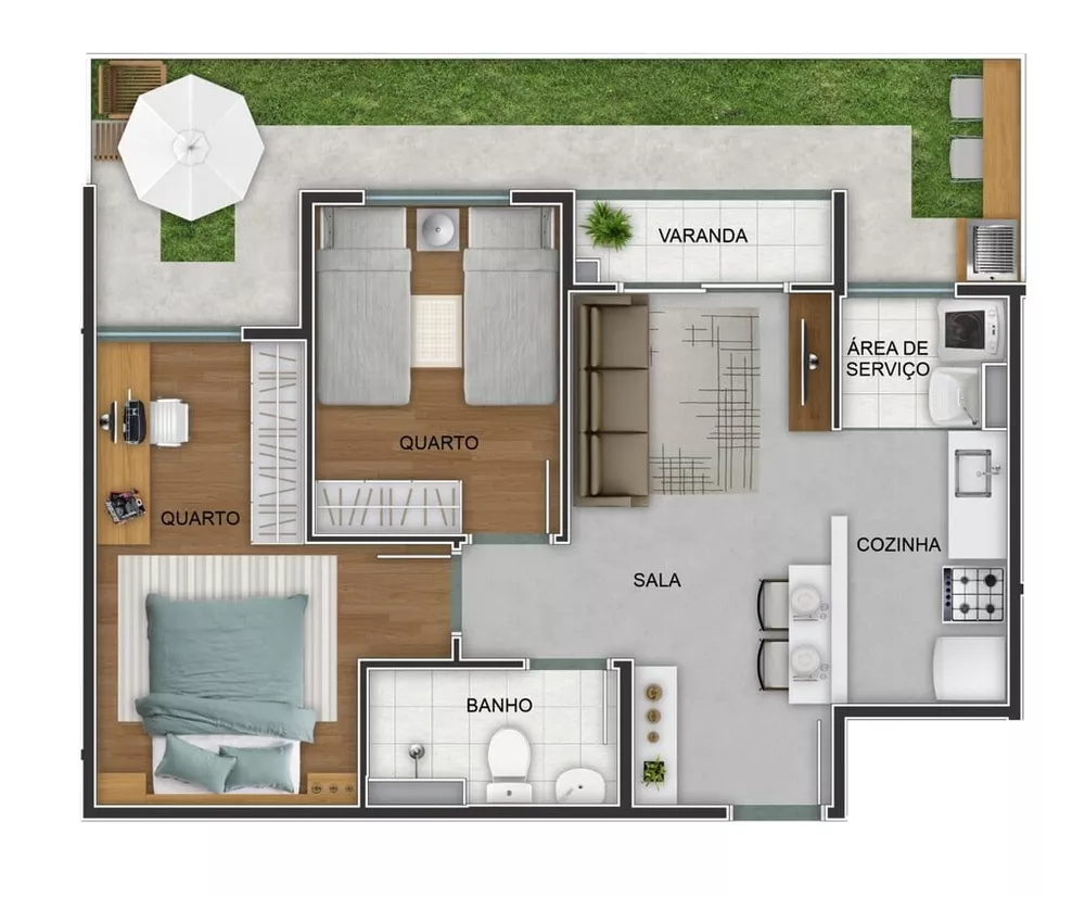 Apartamento, 3 quartos, 64 m² - Foto 54