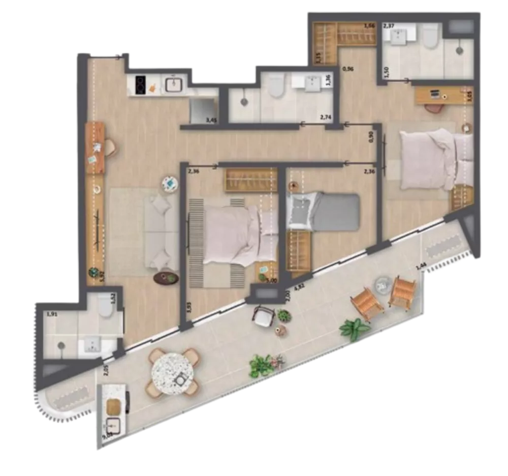Apartamento, 2 quartos, 49 m² - Foto 12