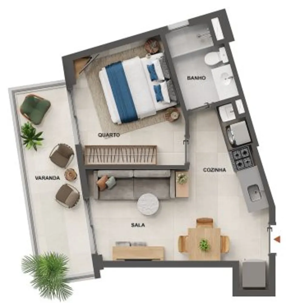 Apartamento, 1 quarto, 73 m² - Foto 74