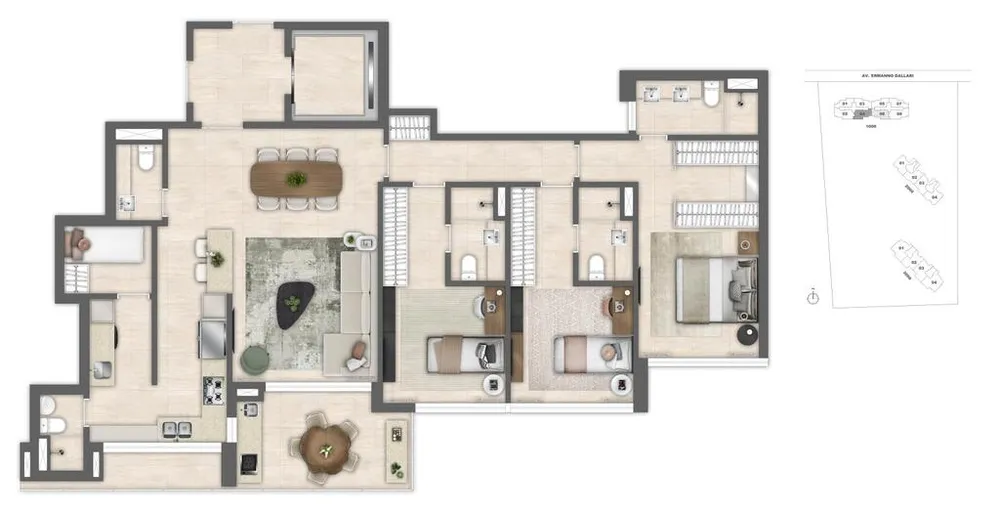 Apartamento, 4 quartos, 199 m² - Foto 143