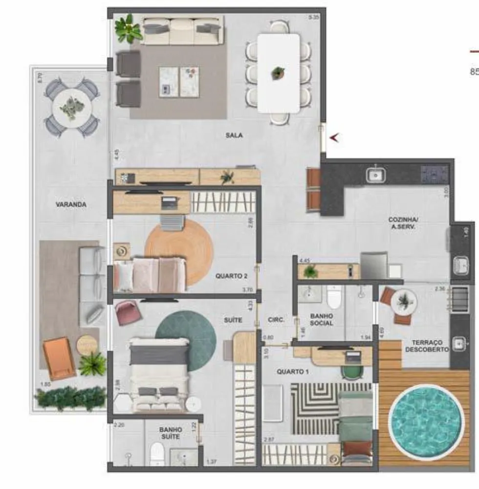 Cobertura, 3 quartos, 165 m² - Foto 5