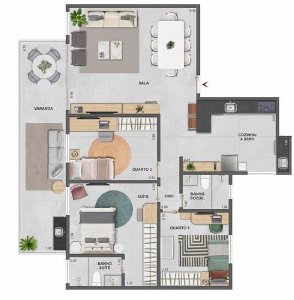 Cobertura, 3 quartos, 165 m² - Foto 12