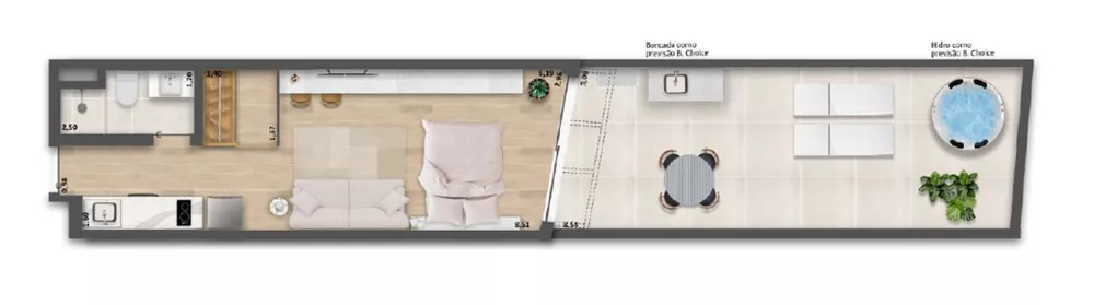 Cobertura, 1 quarto, 62 m² - Foto 19