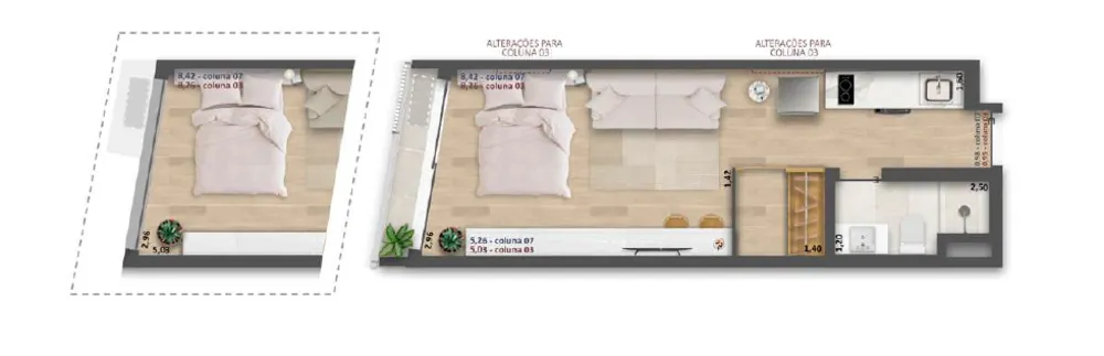 Cobertura, 1 quarto, 62 m² - Foto 43