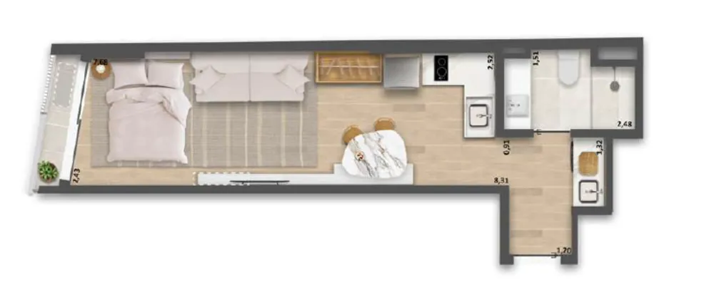 Cobertura, 1 quarto, 62 m² - Foto 44