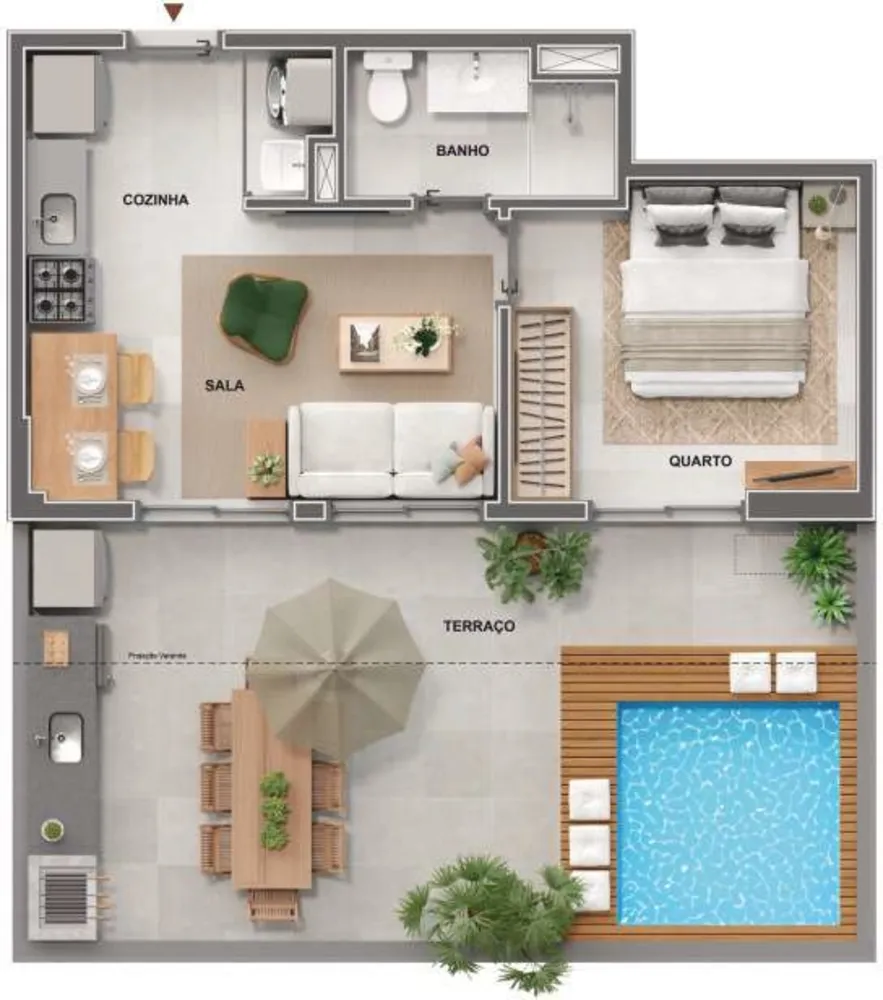 Apartamento, 1 quarto, 35 m² - Foto 48