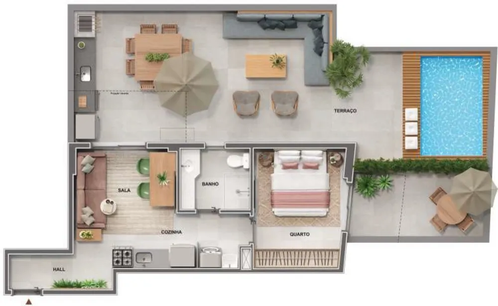Apartamento, 1 quarto, 35 m² - Foto 50