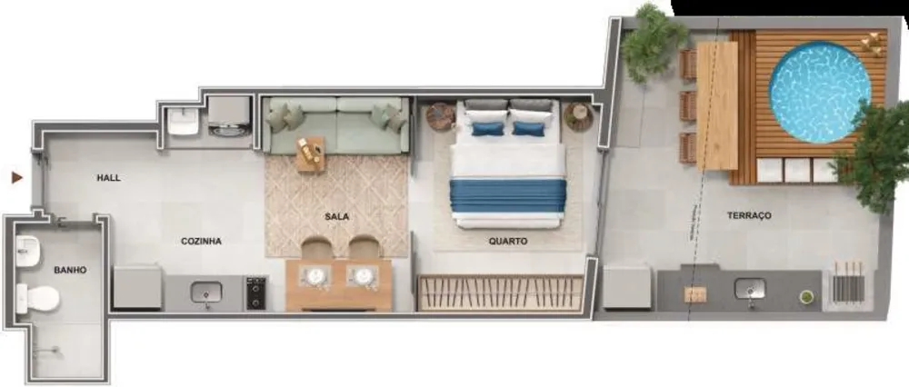 Apartamento, 1 quarto, 35 m² - Foto 46