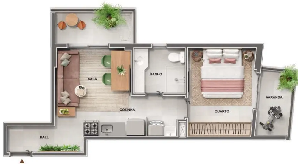 Apartamento, 1 quarto, 35 m² - Foto 42