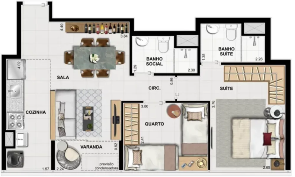 Apartamento, 2 quartos, 53 m² - Foto 12