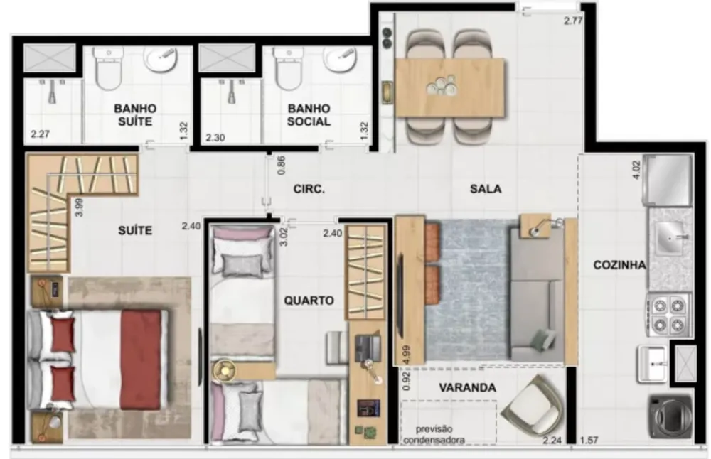 Apartamento, 2 quartos, 53 m² - Foto 10