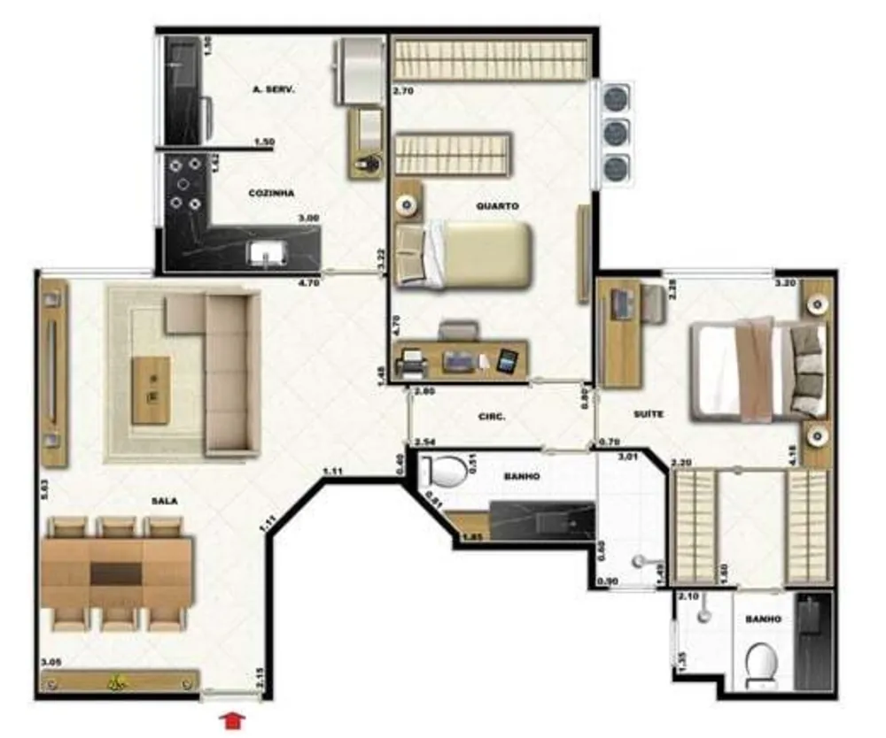 Apartamento, 2 quartos, 68 m² - Foto 38
