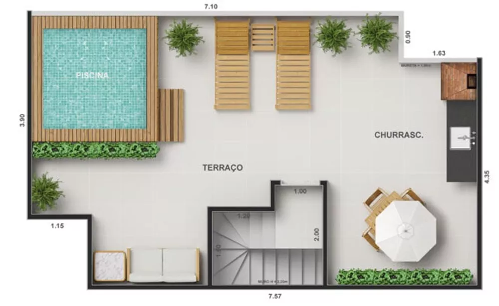 Cobertura, 2 quartos, 103 m² - Foto 26