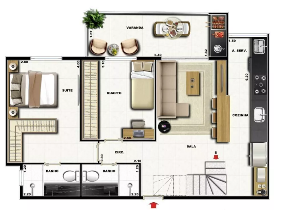 Cobertura, 4 quartos, 164 m² - Foto 26
