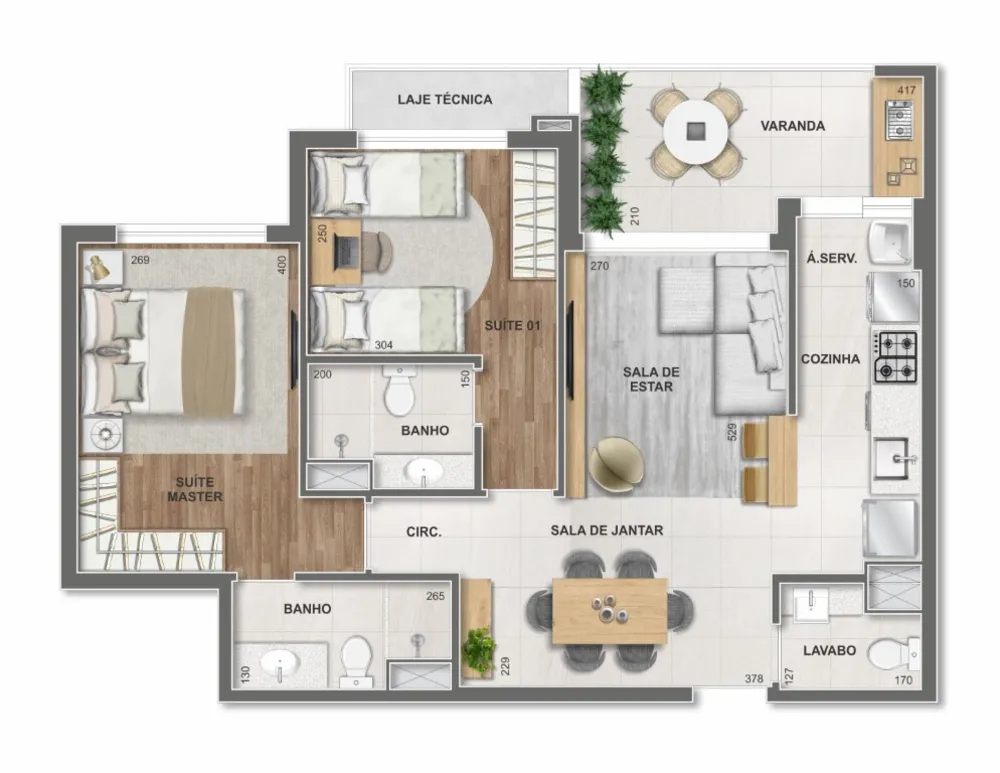 Apartamento, 2 quartos, 68 m² - Foto 119