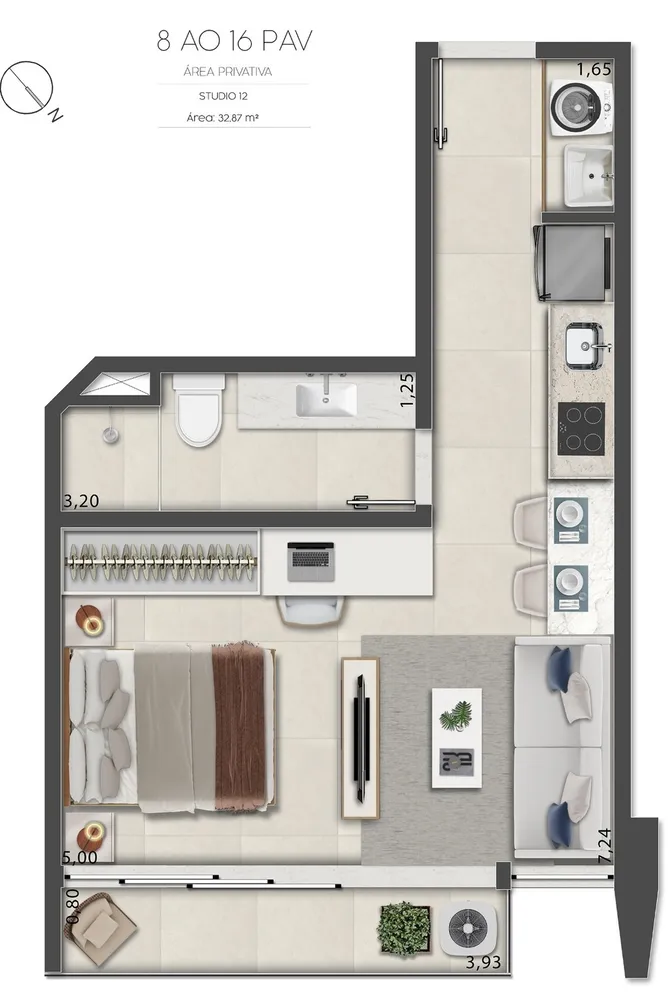 Apartamento, 1 quarto, 32 m² - Foto 113