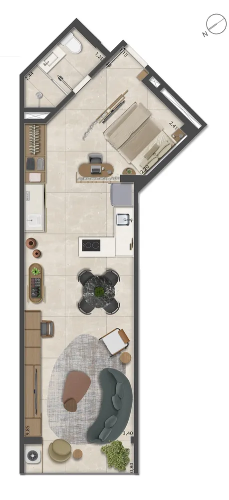 Apartamento, 1 quarto, 32 m² - Foto 123