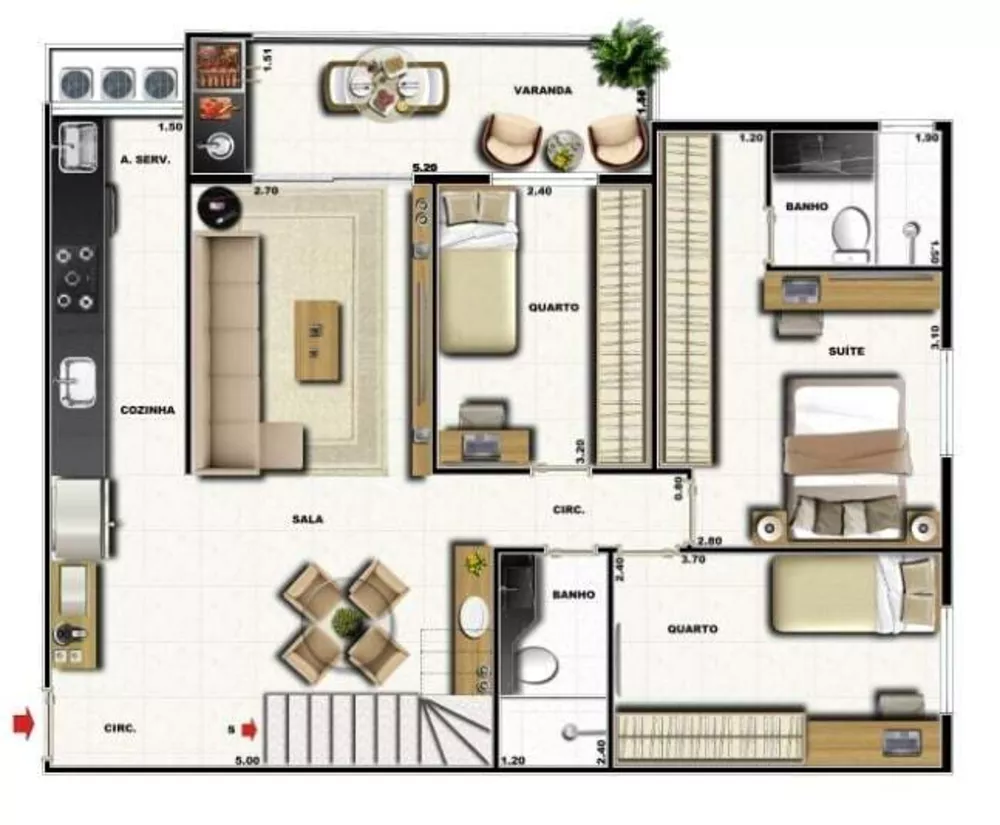 Apartamento, 3 quartos, 82 m² - Foto 11