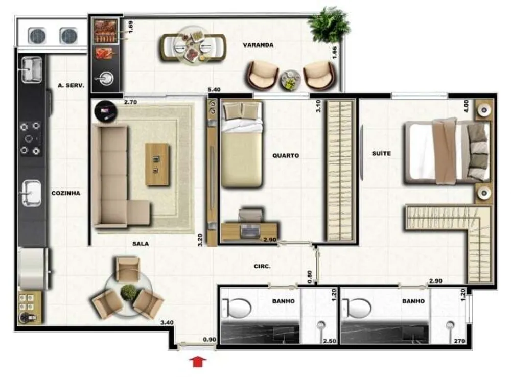Apartamento, 3 quartos, 82 m² - Foto 40