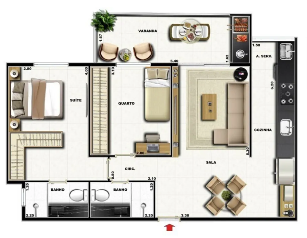 Apartamento, 3 quartos, 82 m² - Foto 44