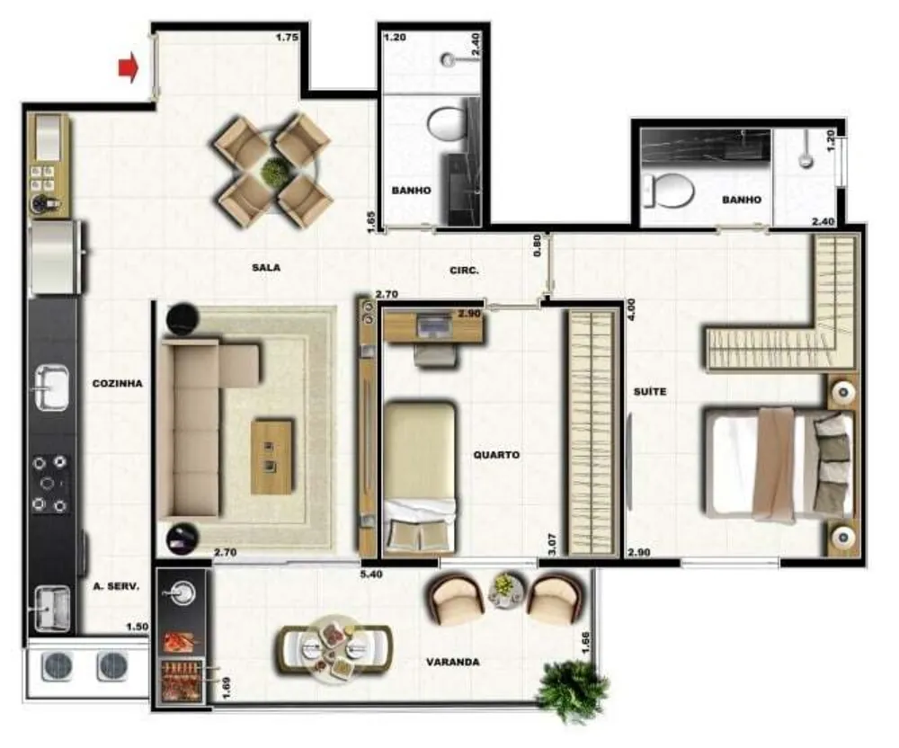 Apartamento, 3 quartos, 82 m² - Foto 42