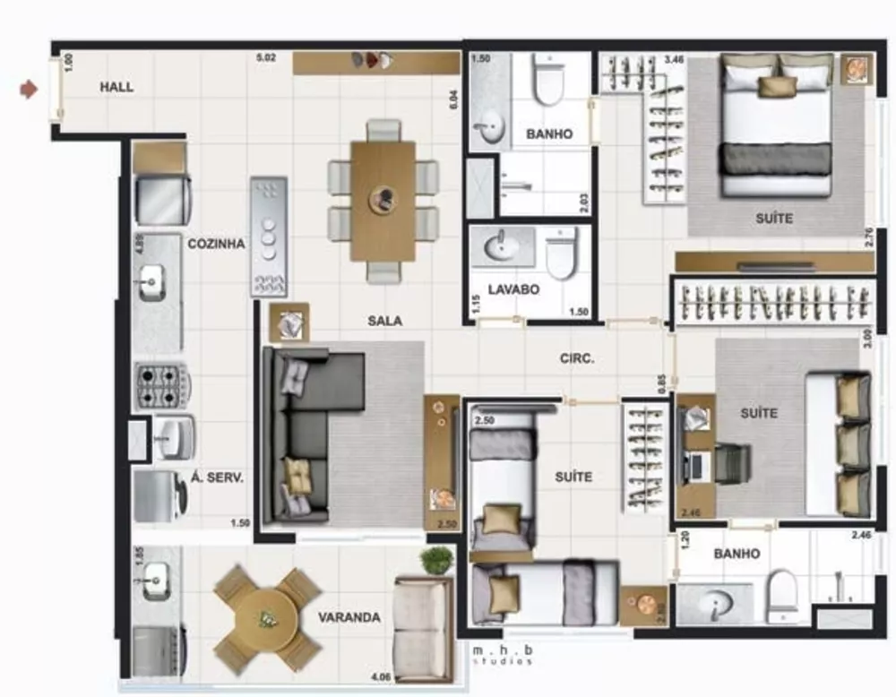 Cobertura, 3 quartos, 128 m² - Foto 38