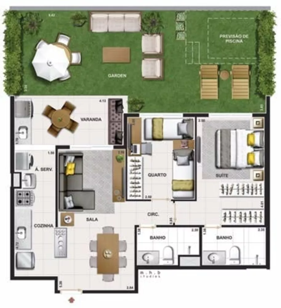 Cobertura, 3 quartos, 128 m² - Foto 39