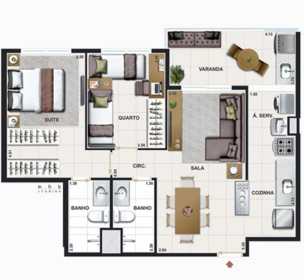 Cobertura, 3 quartos, 128 m² - Foto 89