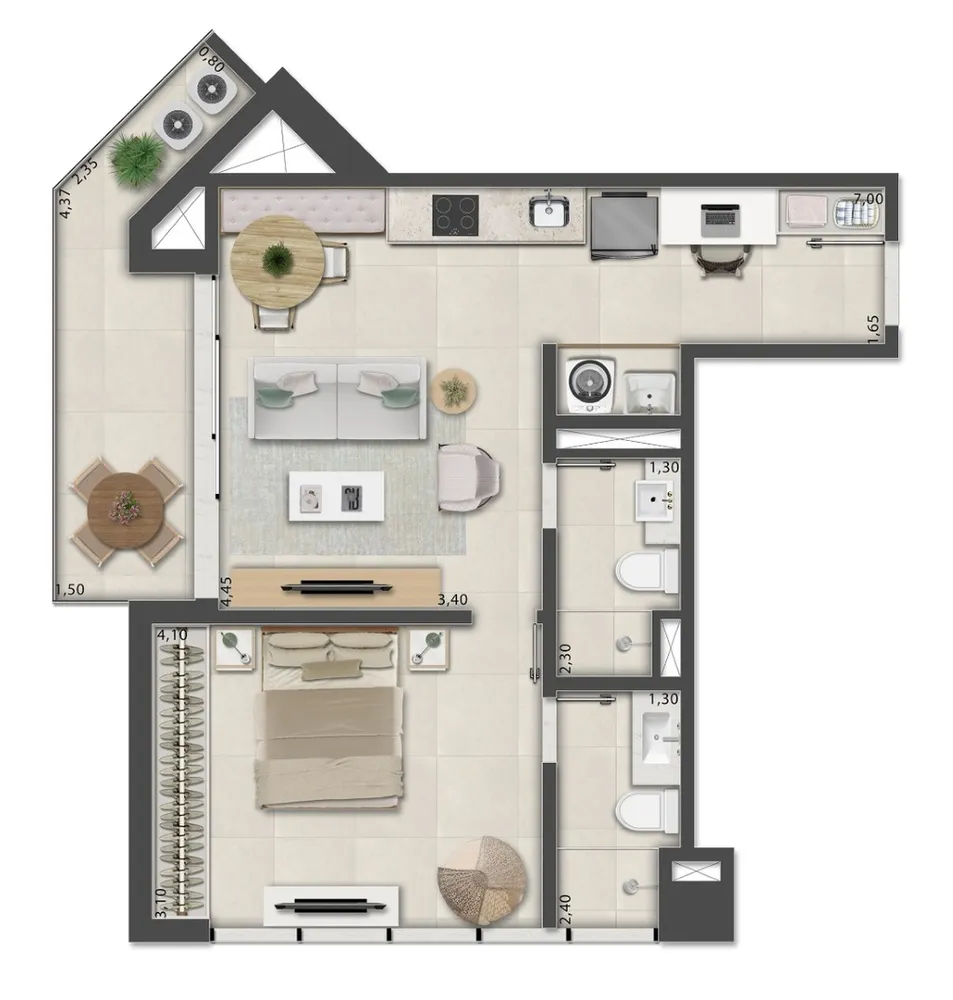 Apartamento, 1 quarto, 77 m² - Foto 127