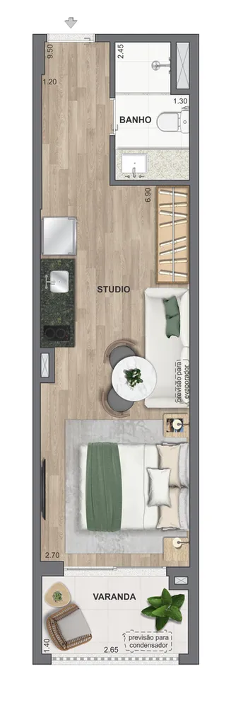 Apartamento, 3 quartos, 64 m² - Foto 2