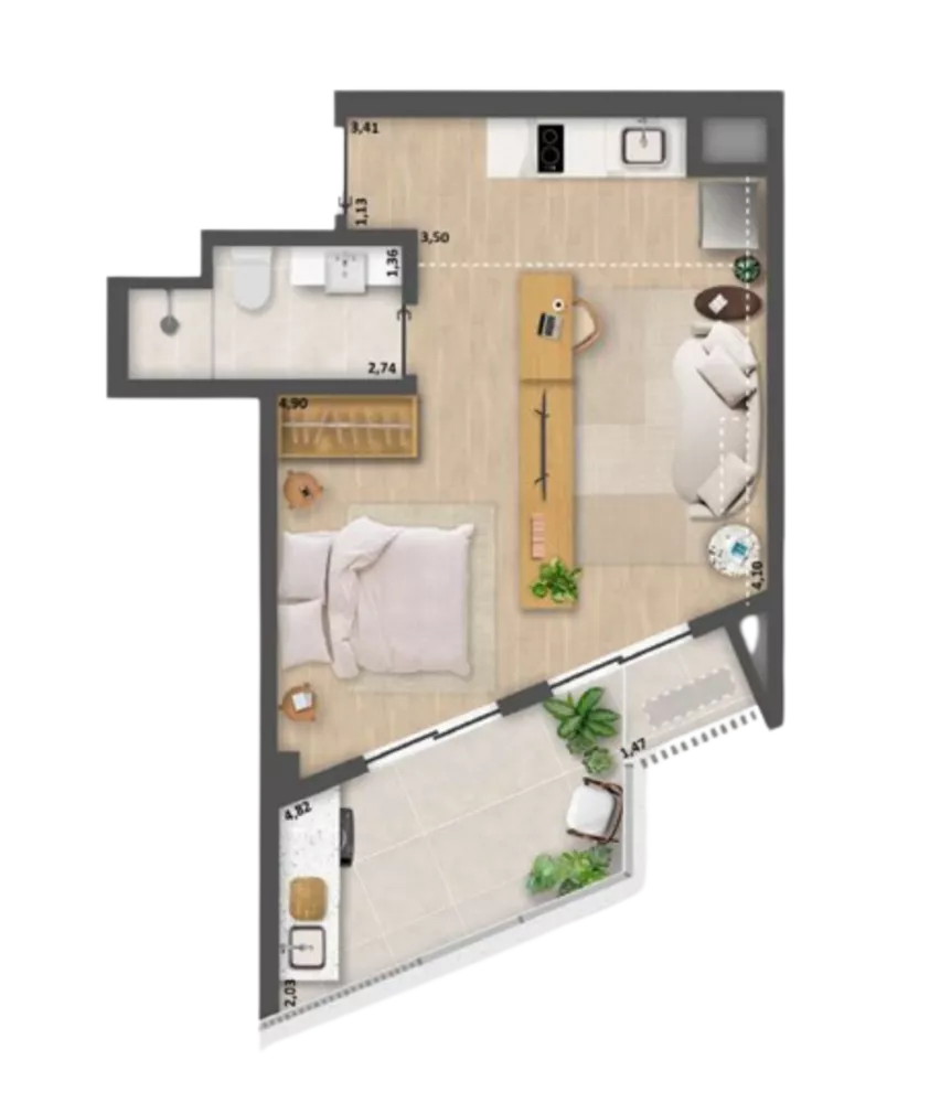 Apartamento, 2 quartos, 43 m² - Foto 14