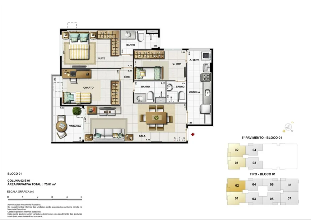 Apartamento, 3 quartos, 75 m² - Foto 52