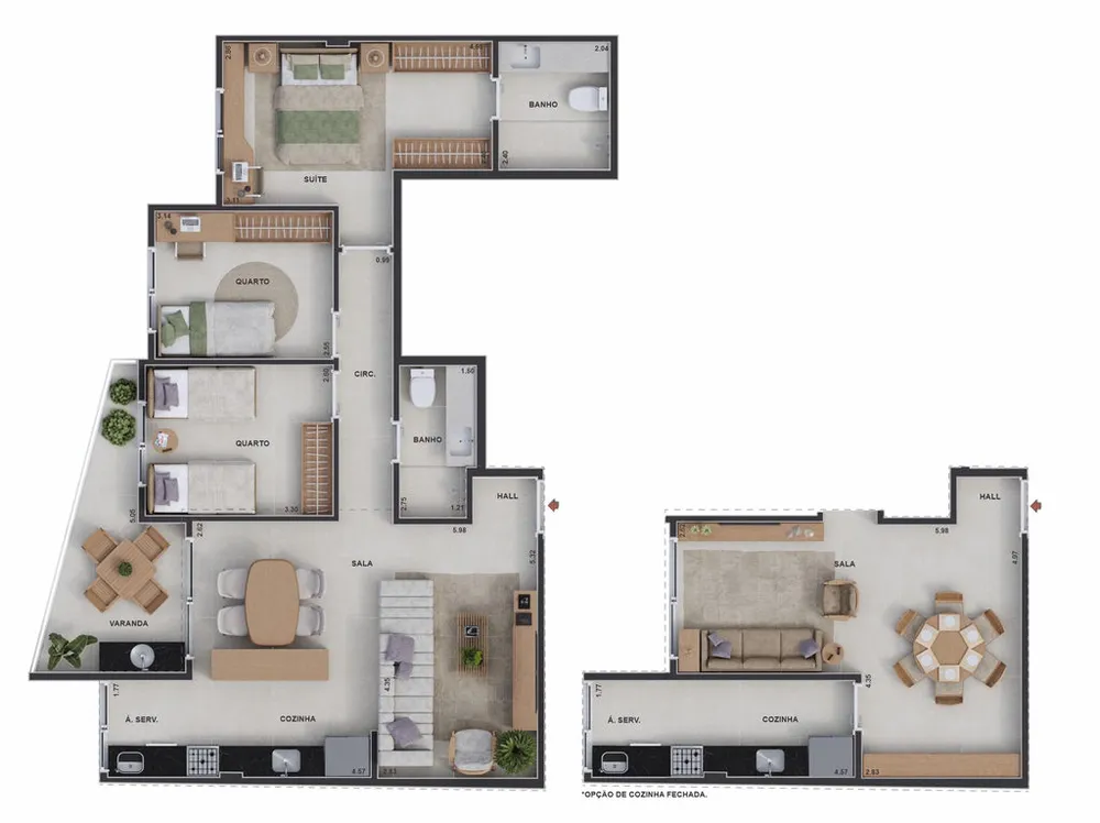 Cobertura, 3 quartos, 123 m² - Foto 14