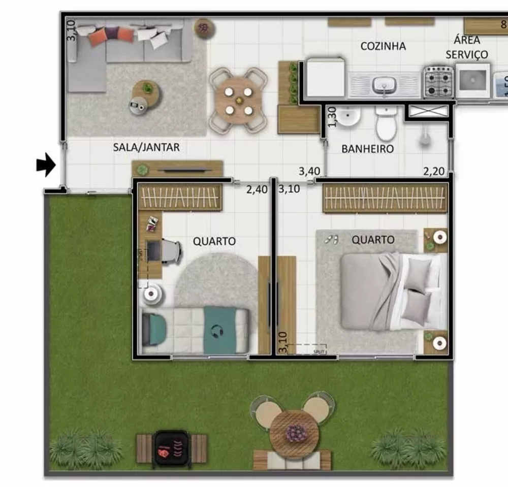 Apartamento, 2 quartos, 42 m² - Foto 17