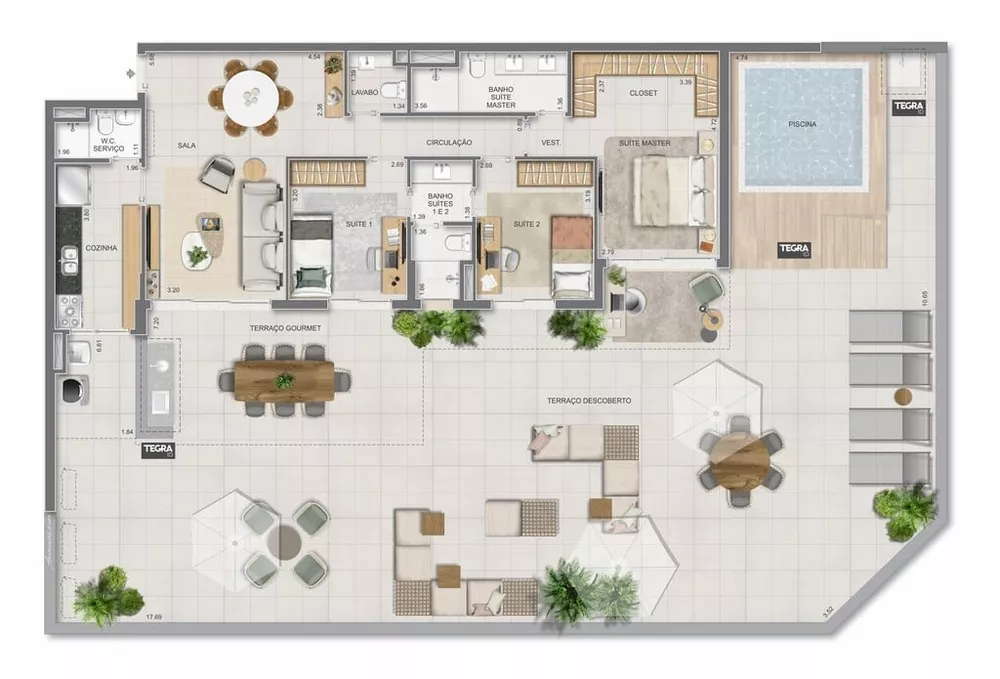 Apartamento, 3 quartos, 123 m² - Foto 84