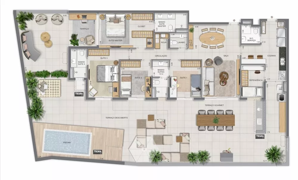 Apartamento, 3 quartos, 123 m² - Foto 95