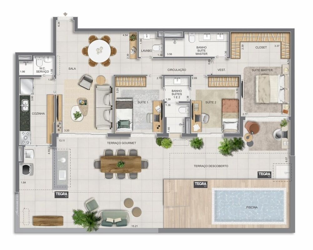 Apartamento, 3 quartos, 123 m² - Foto 76