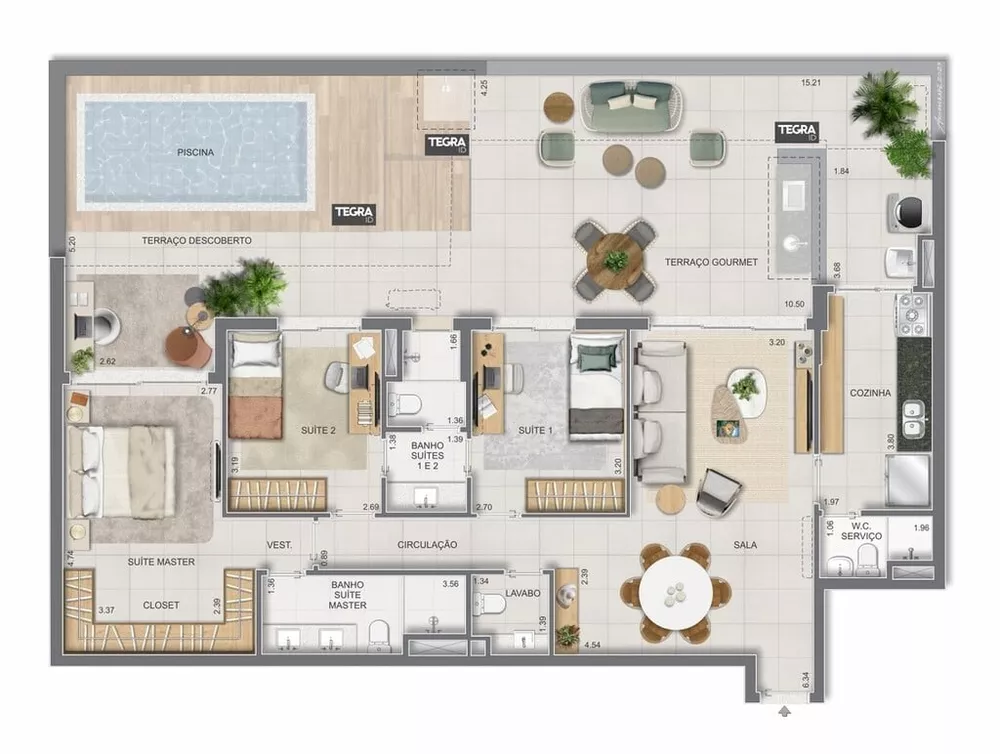 Apartamento, 3 quartos, 123 m² - Foto 69