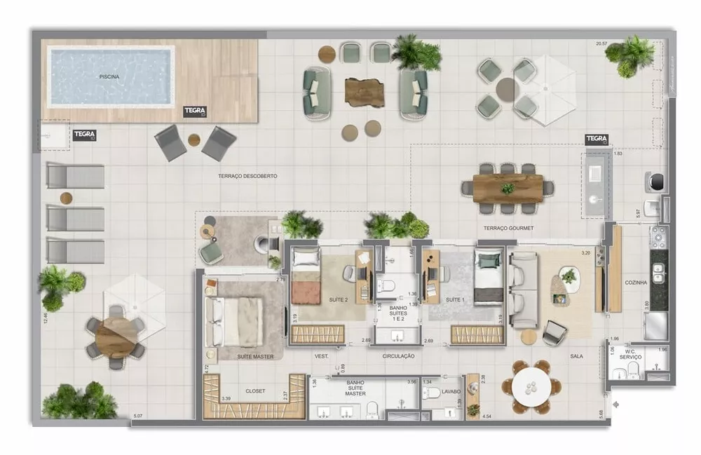 Apartamento, 3 quartos, 123 m² - Foto 83