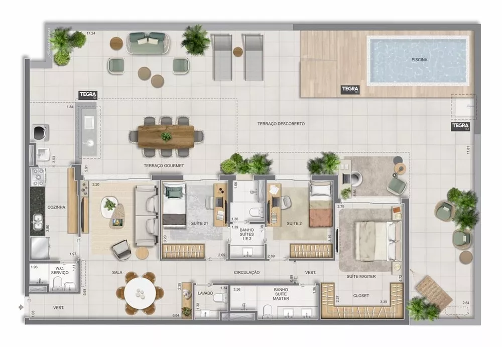 Apartamento, 3 quartos, 123 m² - Foto 79