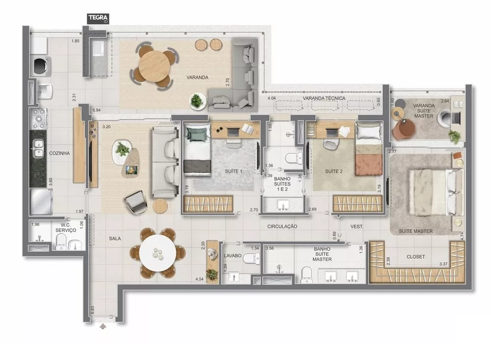 Apartamento, 3 quartos, 123 m² - Foto 65