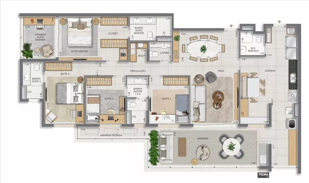 Apartamento, 3 quartos, 123 m² - Foto 73