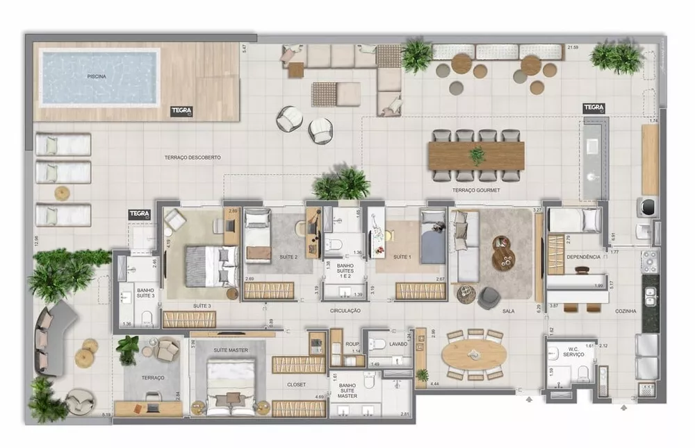 Apartamento, 3 quartos, 123 m² - Foto 94