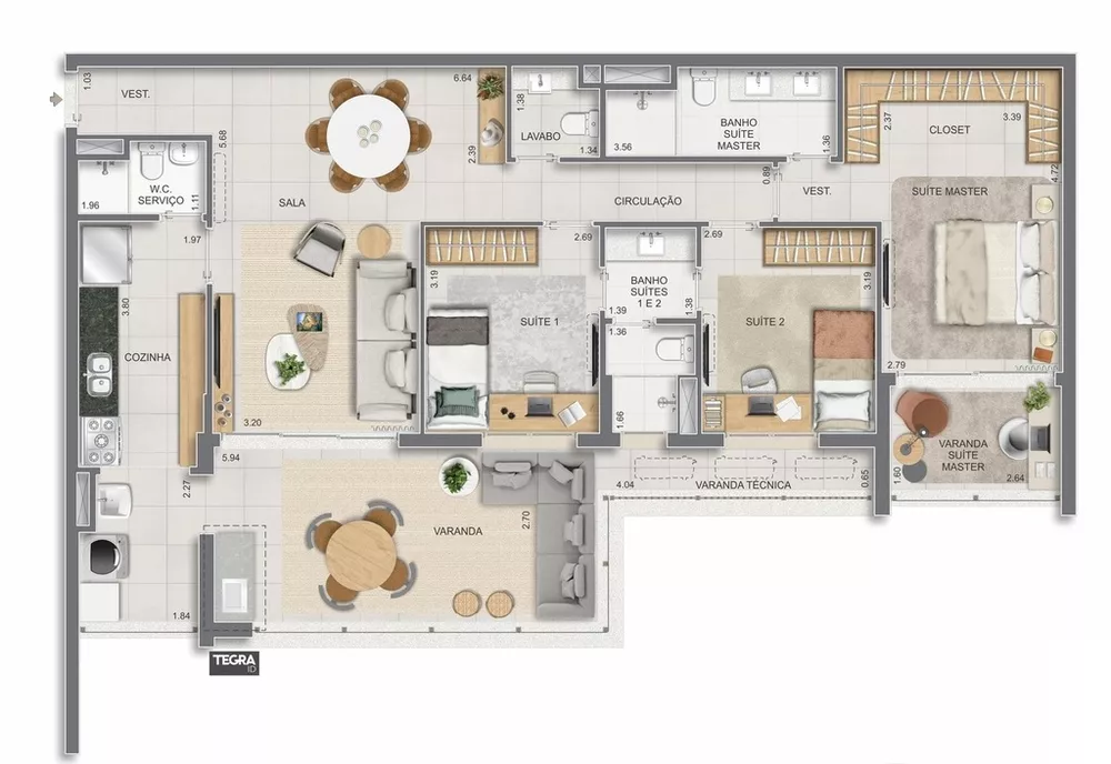 Apartamento, 3 quartos, 123 m² - Foto 66