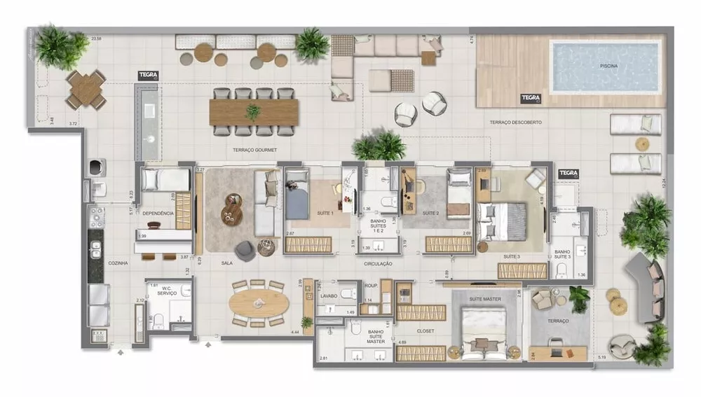 Apartamento, 3 quartos, 123 m² - Foto 88